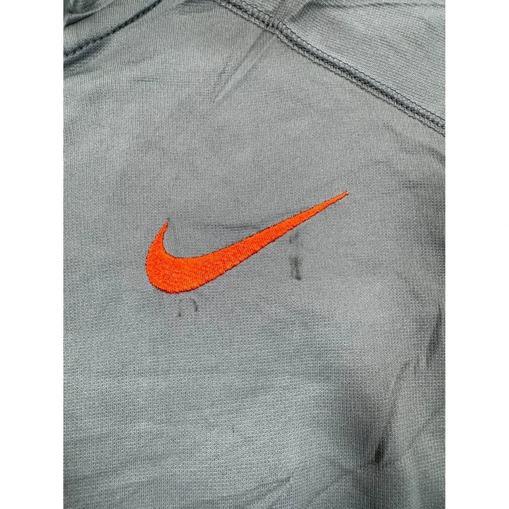 Nike Betterworld Therma Fit Sweatshirt Mens Large Gray Orange Trim Quarter Zip